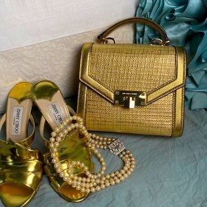 Michael Kors gold Kinsley satchel